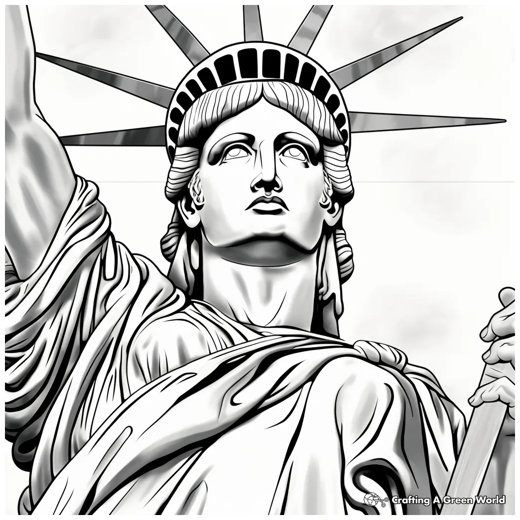 Statue Of Liberty Coloring Page How To Draw The Statue Of Liberty