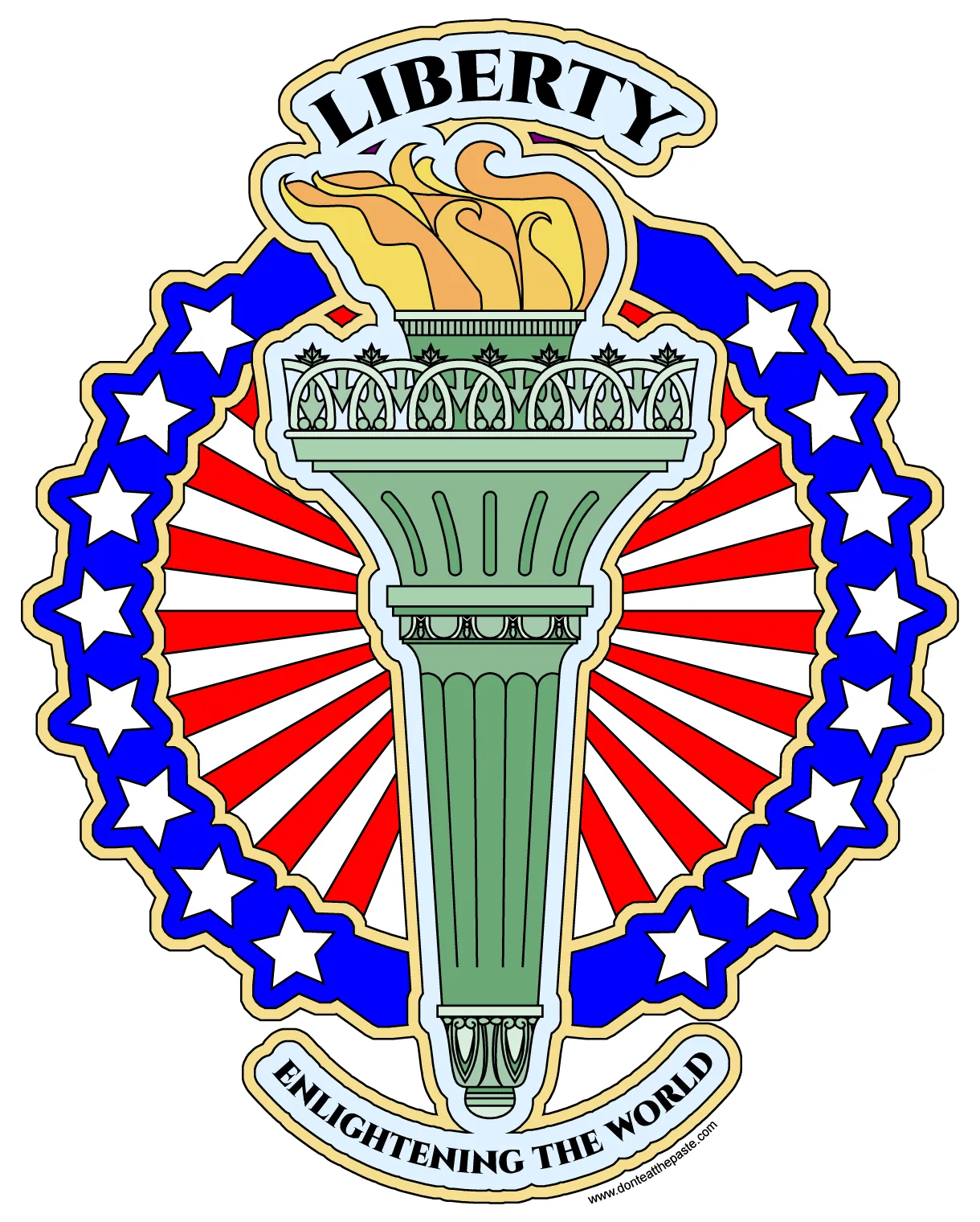 Don't Eat the Paste: Liberty Enlightening The World coloring page