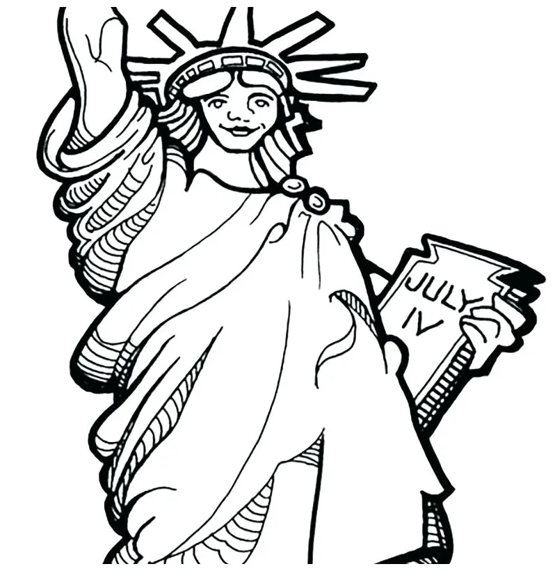 Statue Of Liberty Coloring Page at GetColorings.com | Free printable