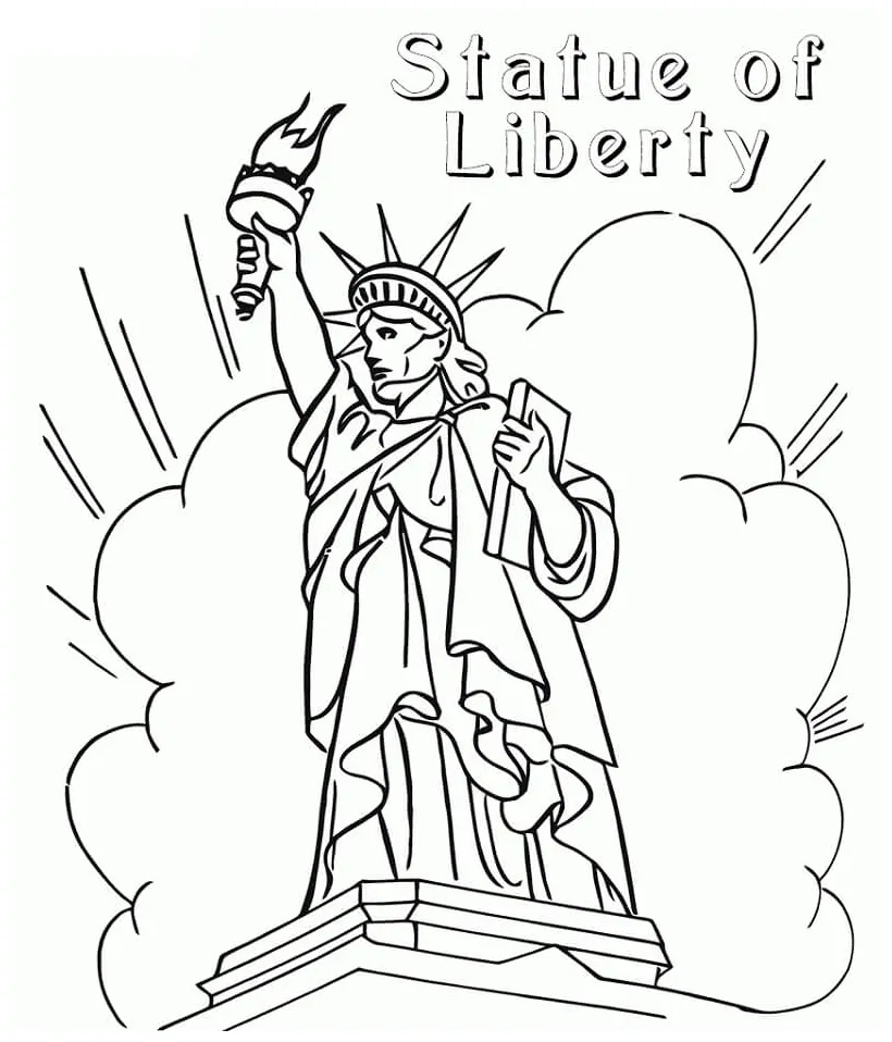 Statue of Liberty Coloring Pages - Free Printable Coloring Pages for Kids