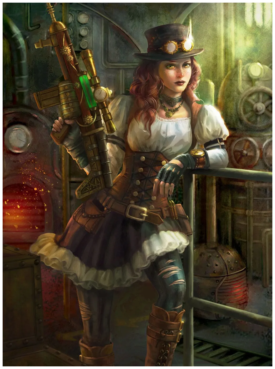 Steampunk warrior, utako oelze art steampunk, pirate steampunk, steampunk