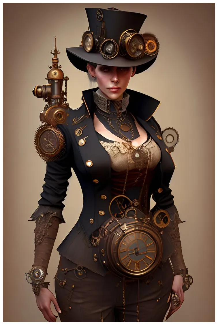 Steampunk coloring page