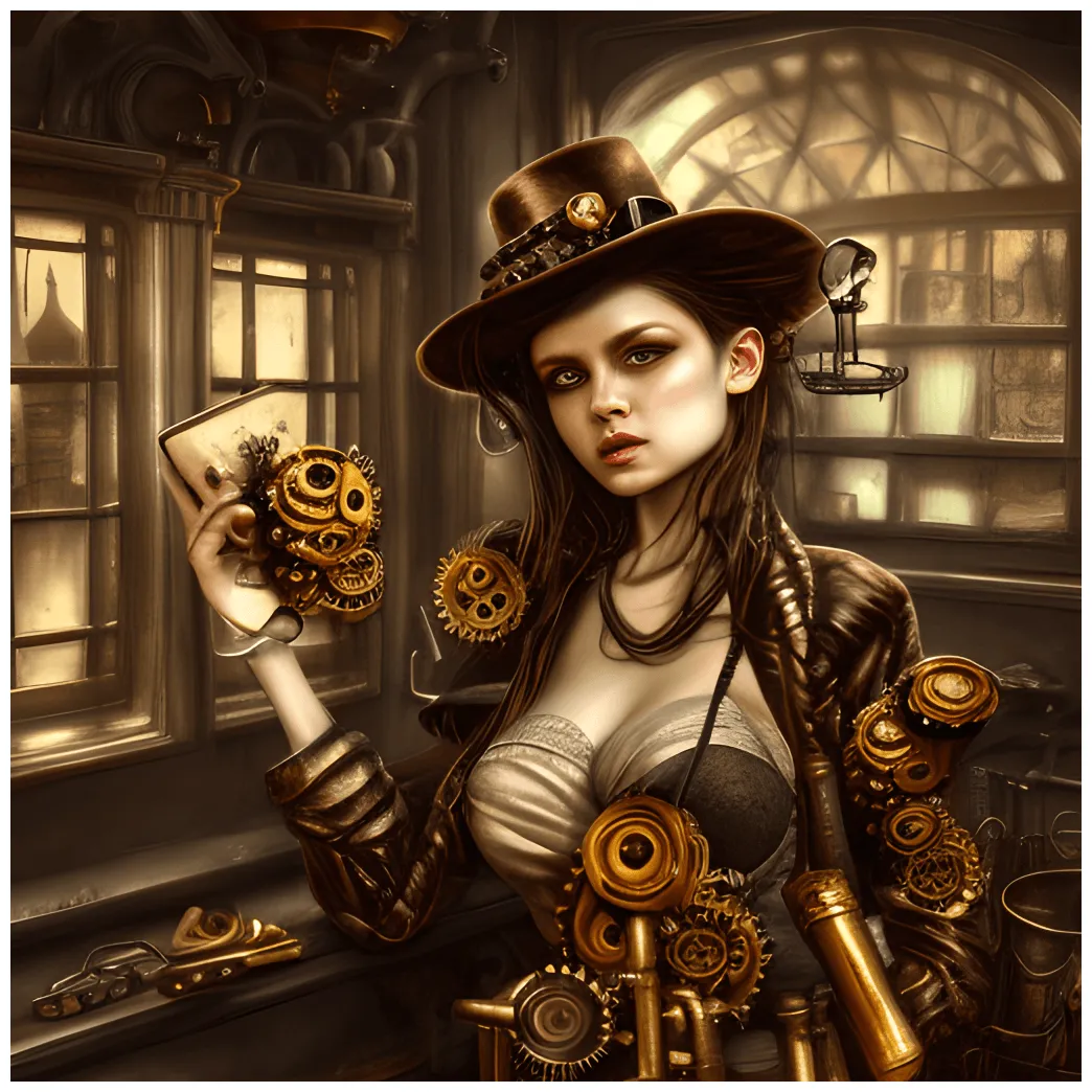 Fotorealistische steampunk-illustration · creative fabrica