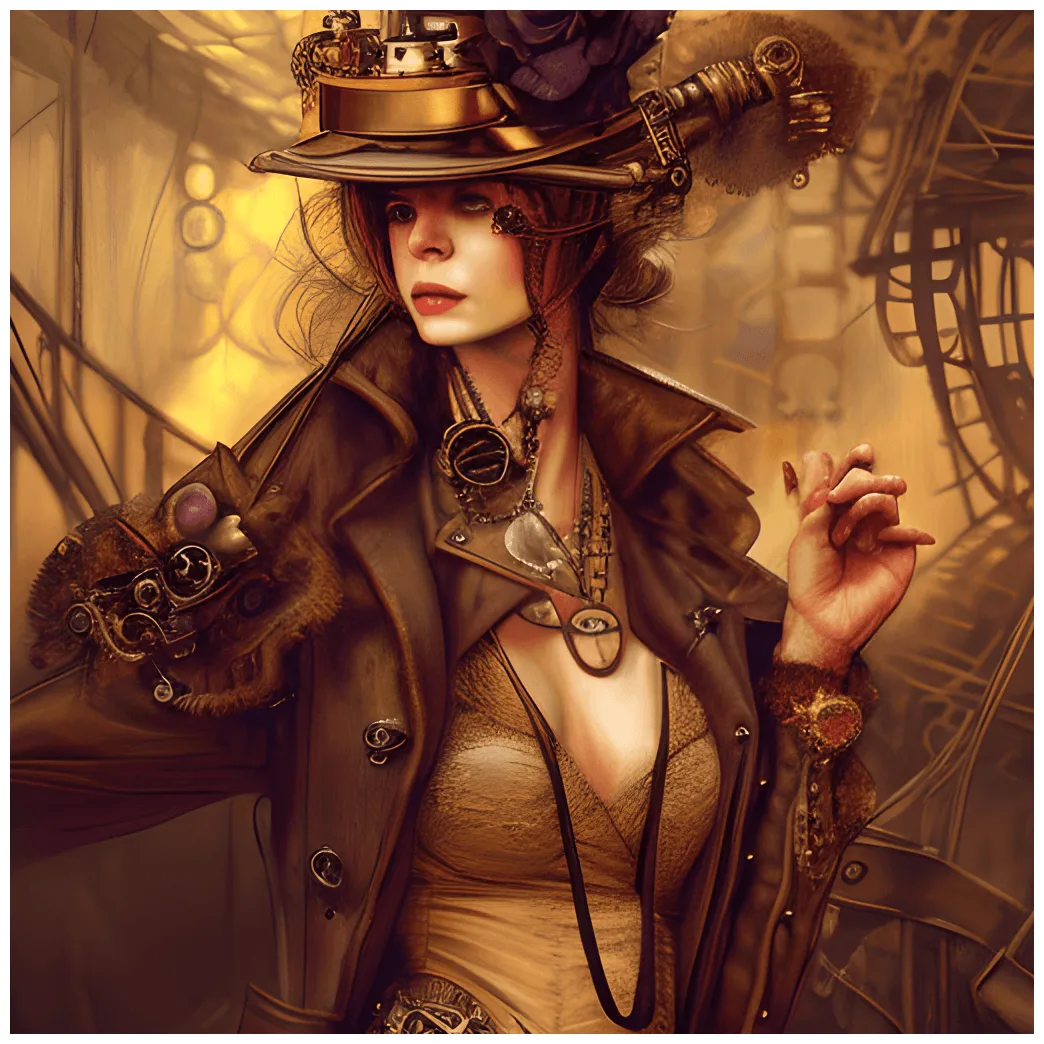 Steampunk illustration close up · creative fabrica