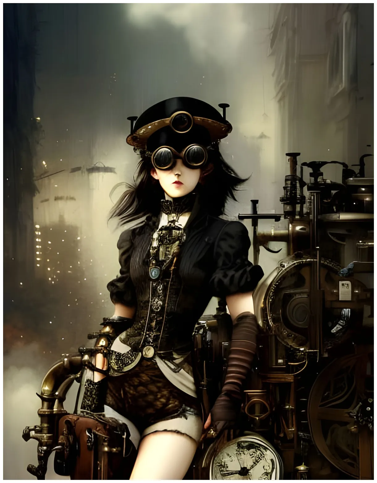 Steam-punk ai generated artwork nightcafe creator