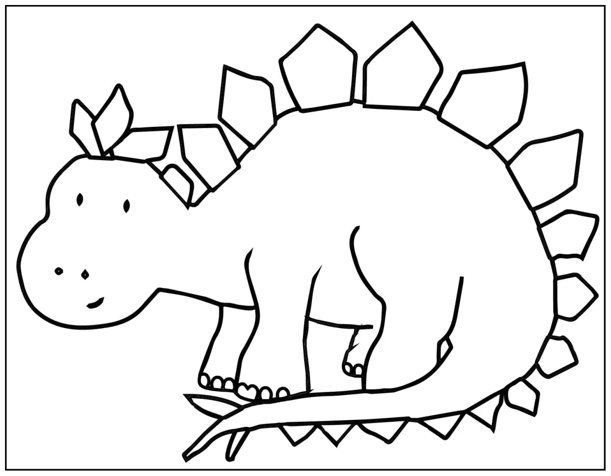 Stegosaurus free coloring page download, print or color online for free