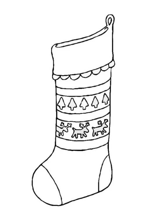 Coloring page stocking free printable coloring pages img 8658