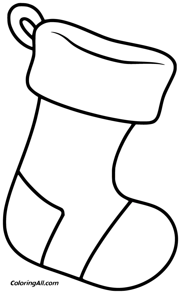 Cute stocking coloring coloring pages