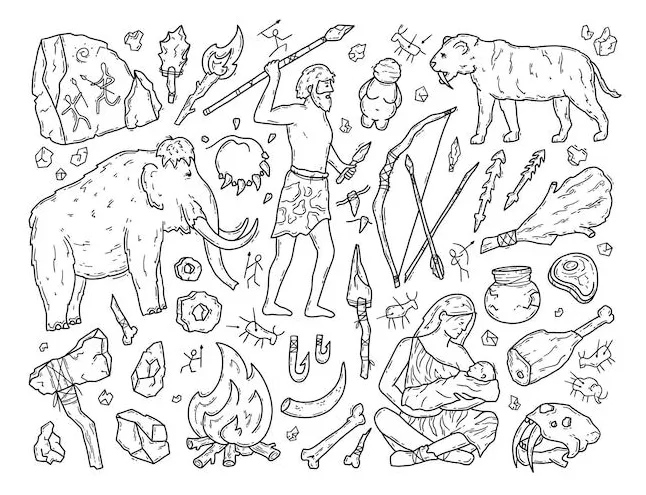 Stone Age Coloring Pages [2025]