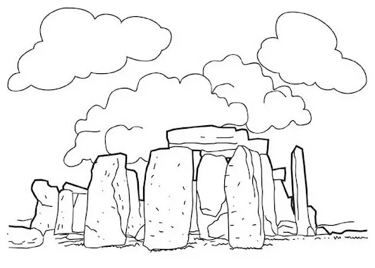STONEHENGE COLORING PAGE