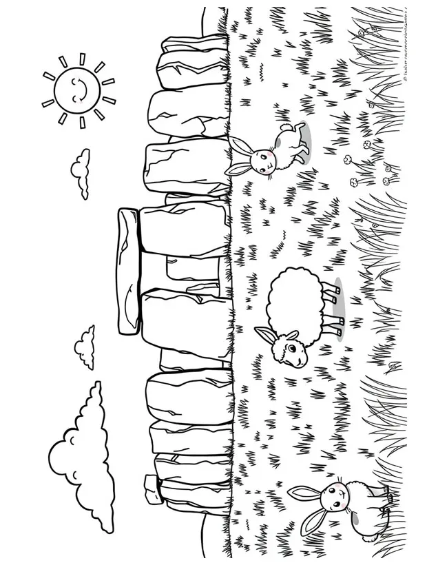 Stonehenge Coloring Page - Funny Coloring Pages