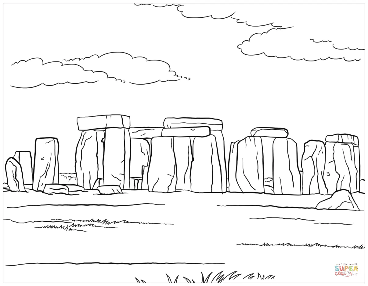 Stonehenge coloring page | Free Printable Coloring Pages