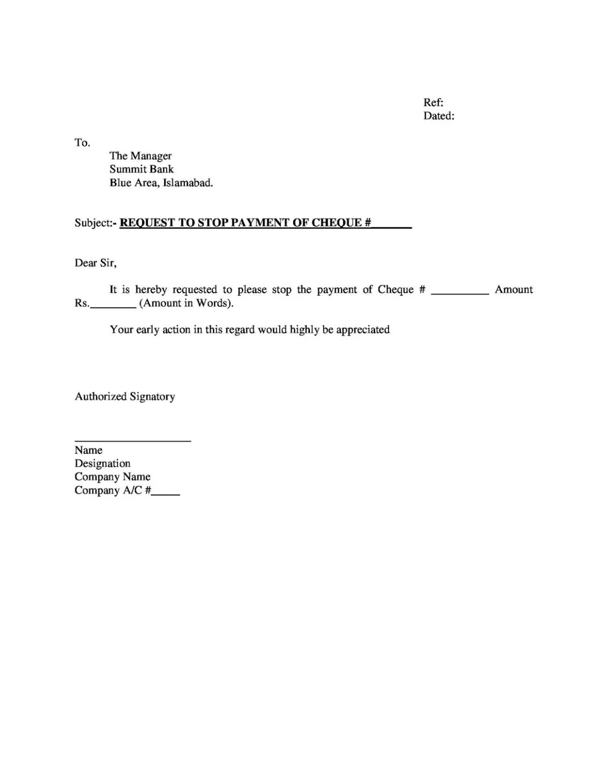 Cool info about cheque stop payment request letter format top rated