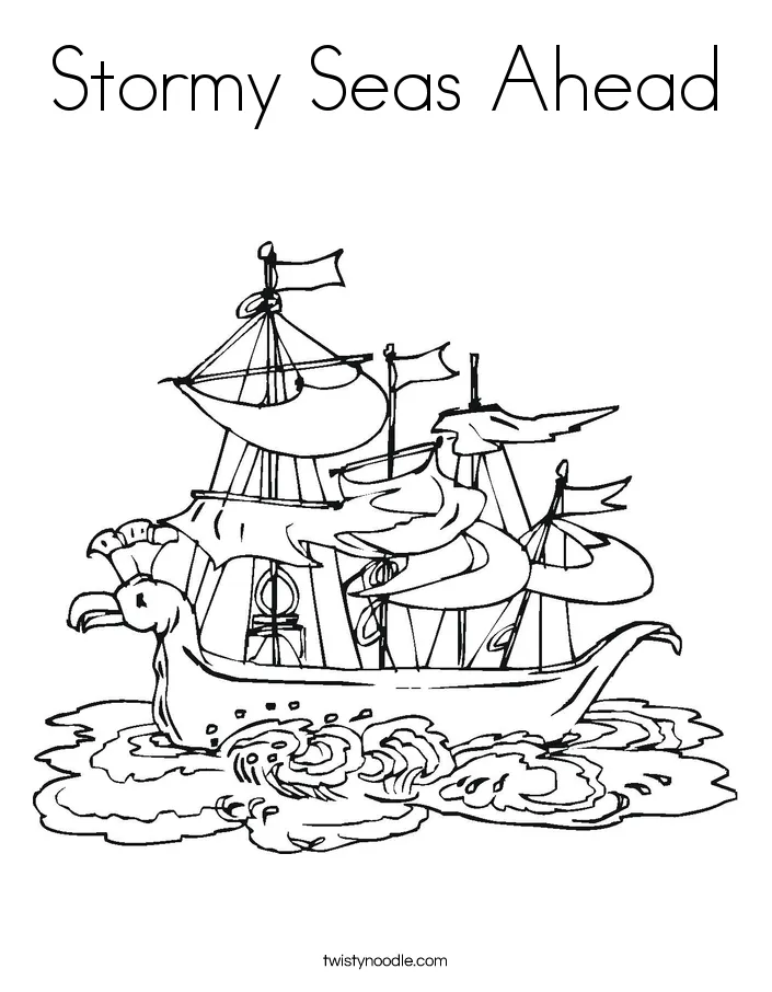 Stormy seas ahead coloring page twisty noodle