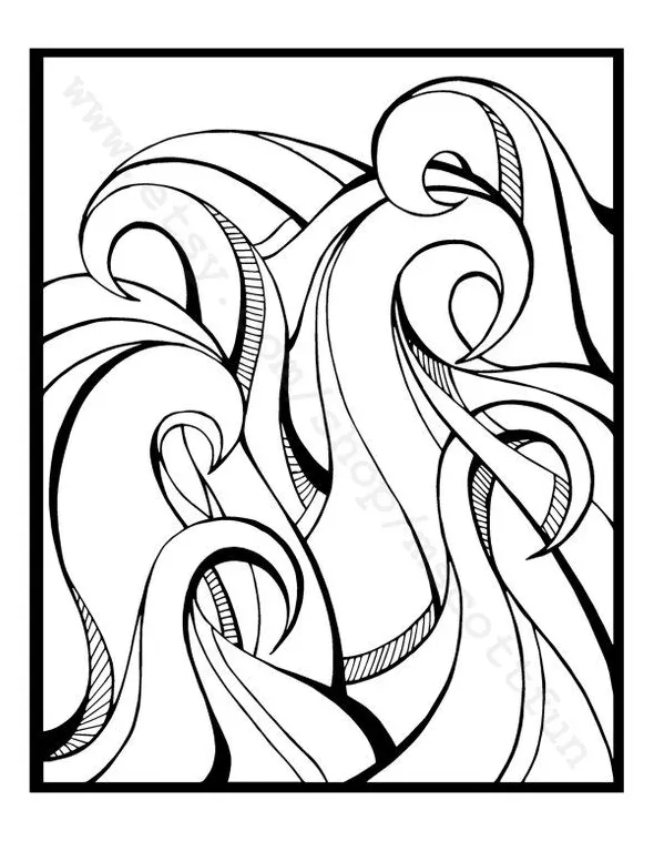 Coloring page stormy seas disenos de unas printable coloring page