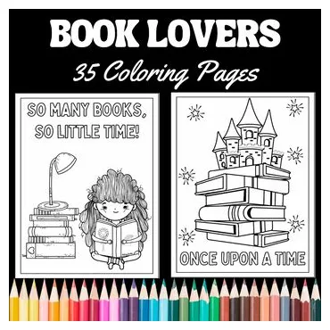 35 reading coloring pages by teacher's helper tpt