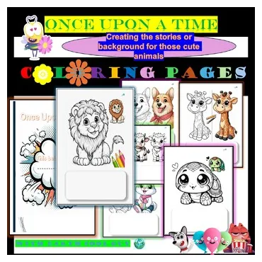 Coloring page storytelling for animals by earth cool guy tpt