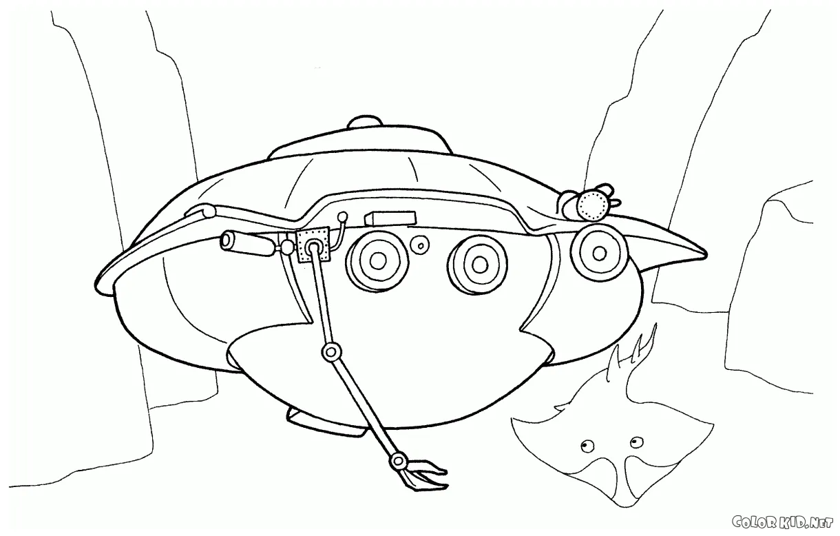 Coloring page submersible