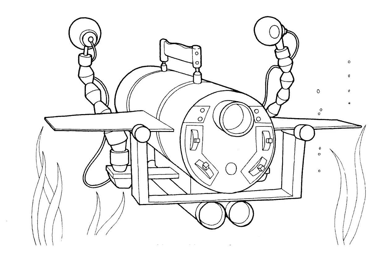 Coloring page submersible warehouse