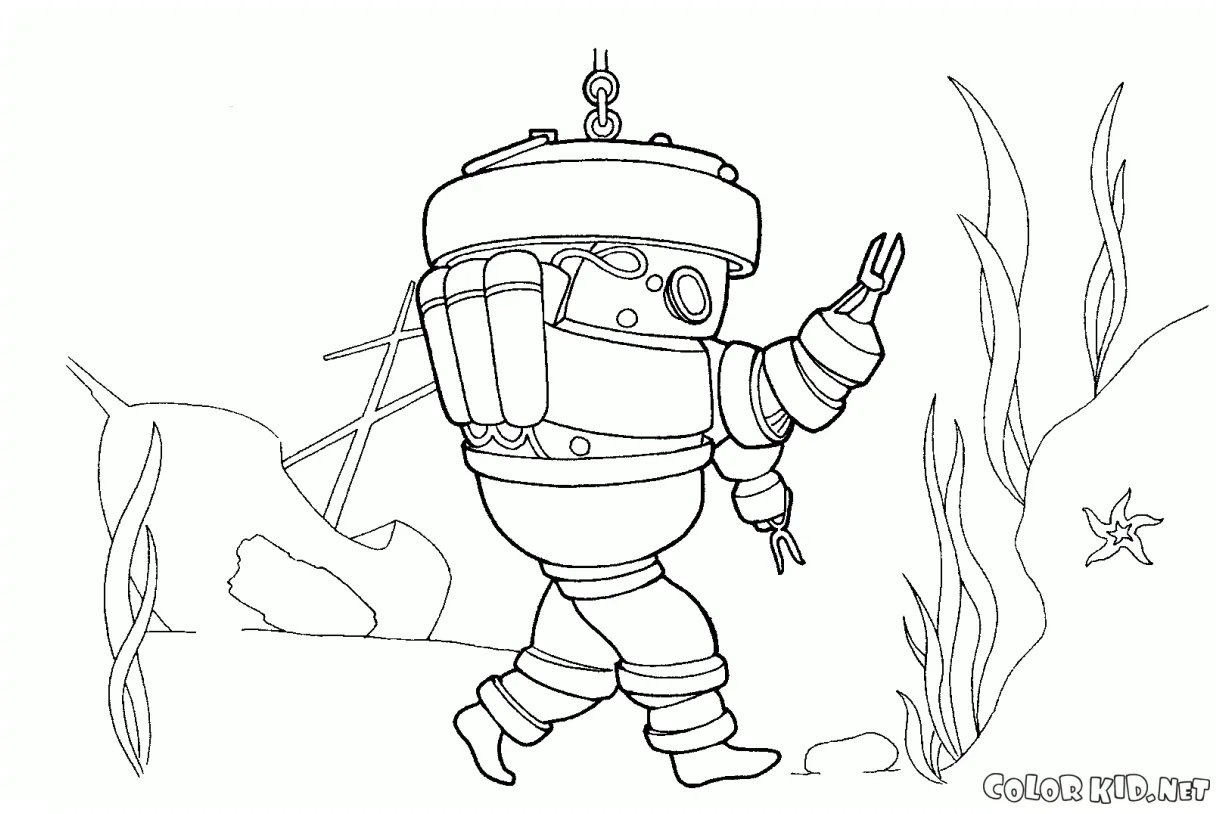 Coloring page submersible warehouse printable coloring page