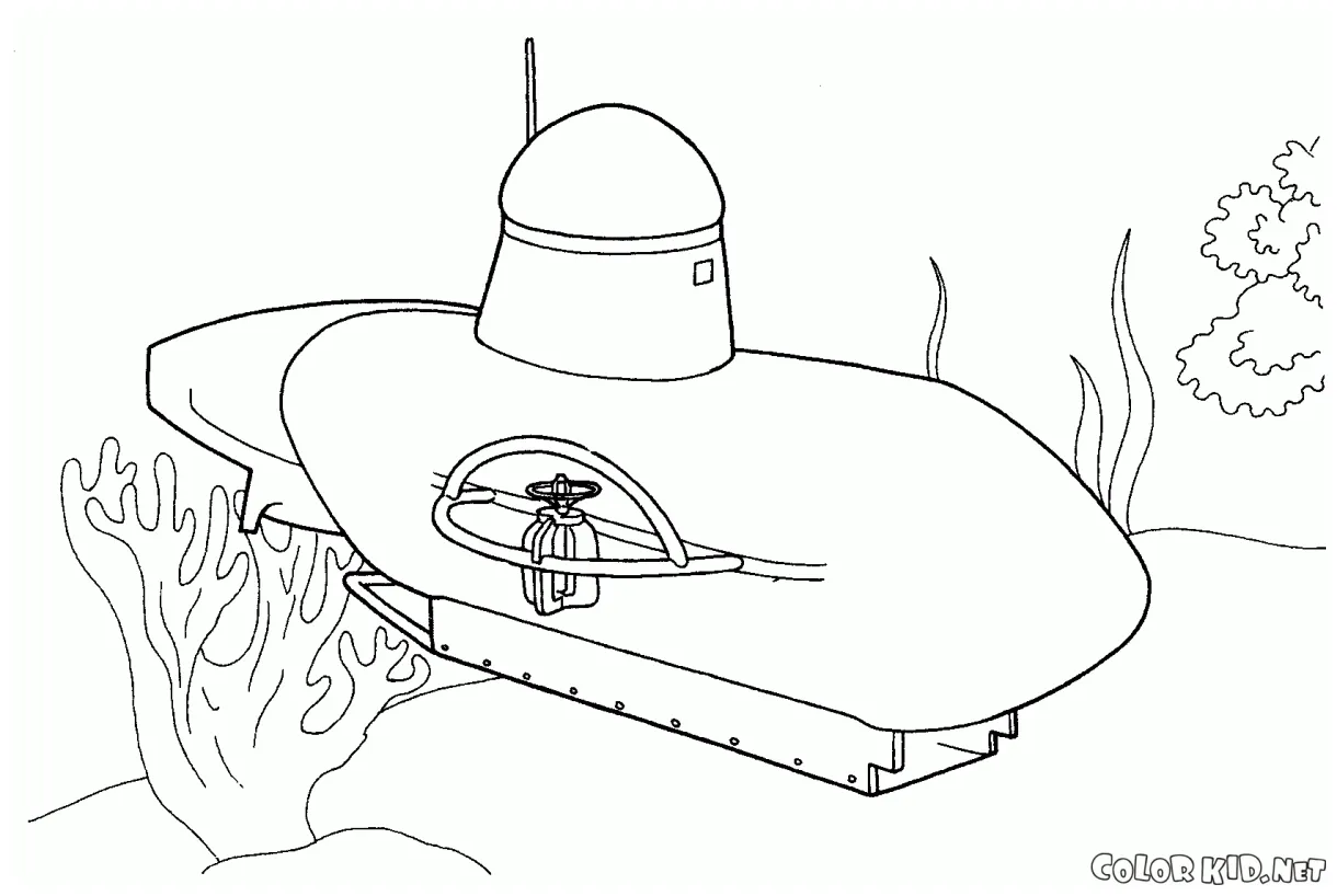 Coloring page submersible warehouse
