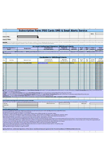 FREE 52+ Subscription Forms in PDF | MS Word | Excel