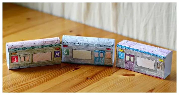 Subway train coloring page