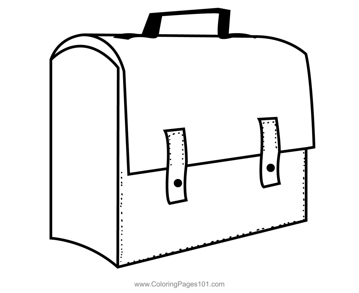 Suitcase leather coloring page for kids free bags printable coloring printable coloring page