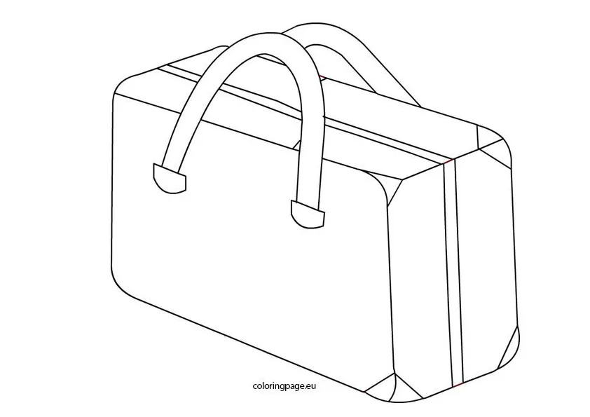 Suitcase picture coloring page