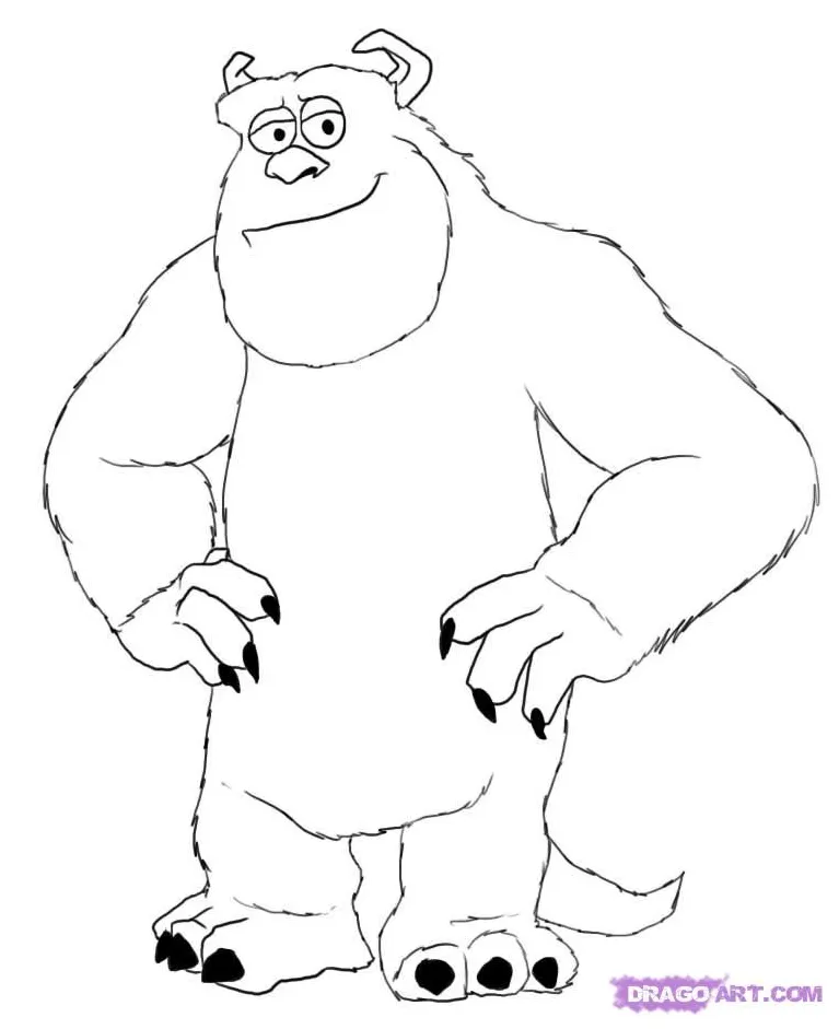 Picture of sully from monsters inc coloring home