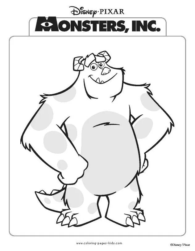 Picture of sully from monsters inc coloring home