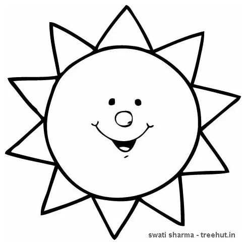 Sun coloring page