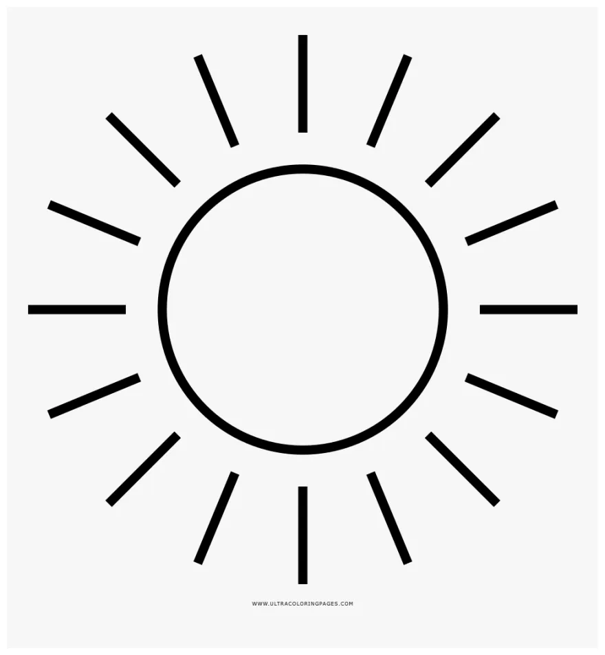 Easy sun coloring page coloring pages