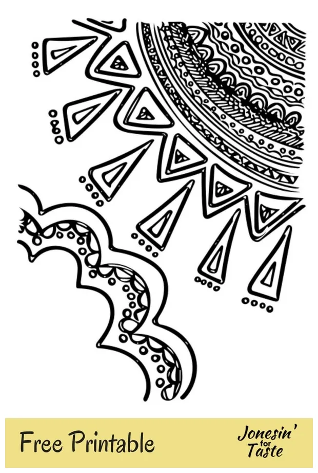 Sun coloring page jonesin' for taste