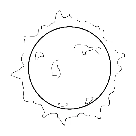 Sun coloring page