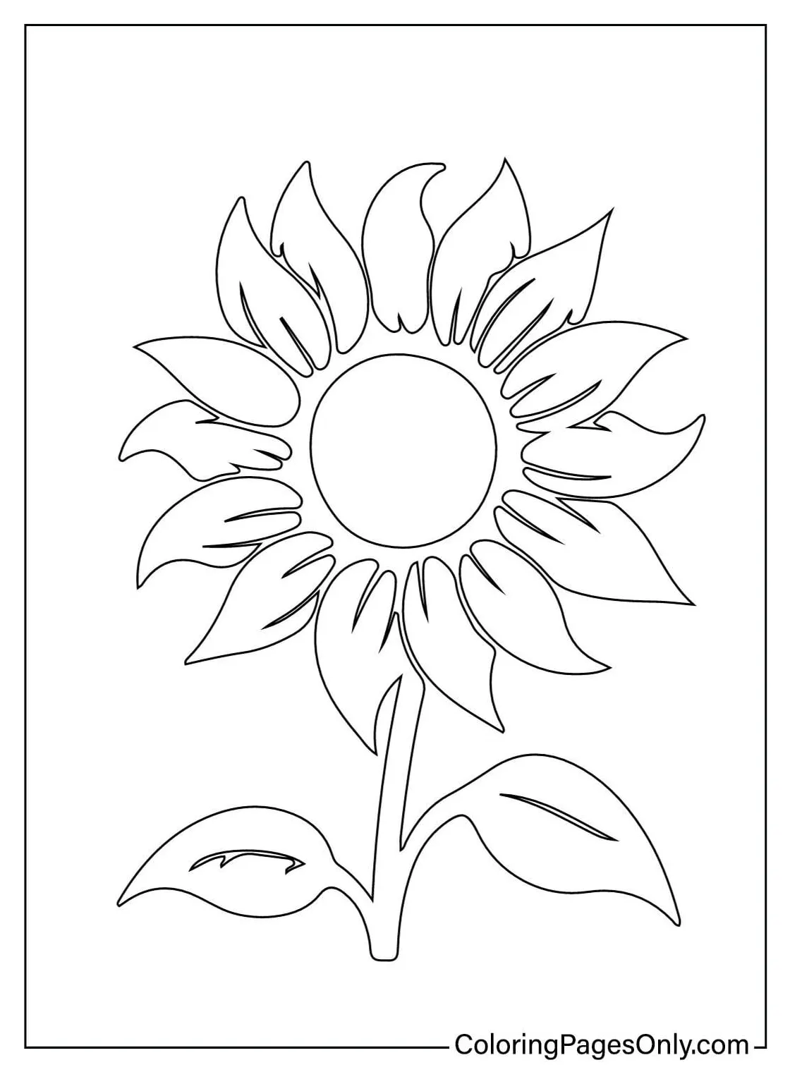Coloring page sunflower free free printable coloring pages