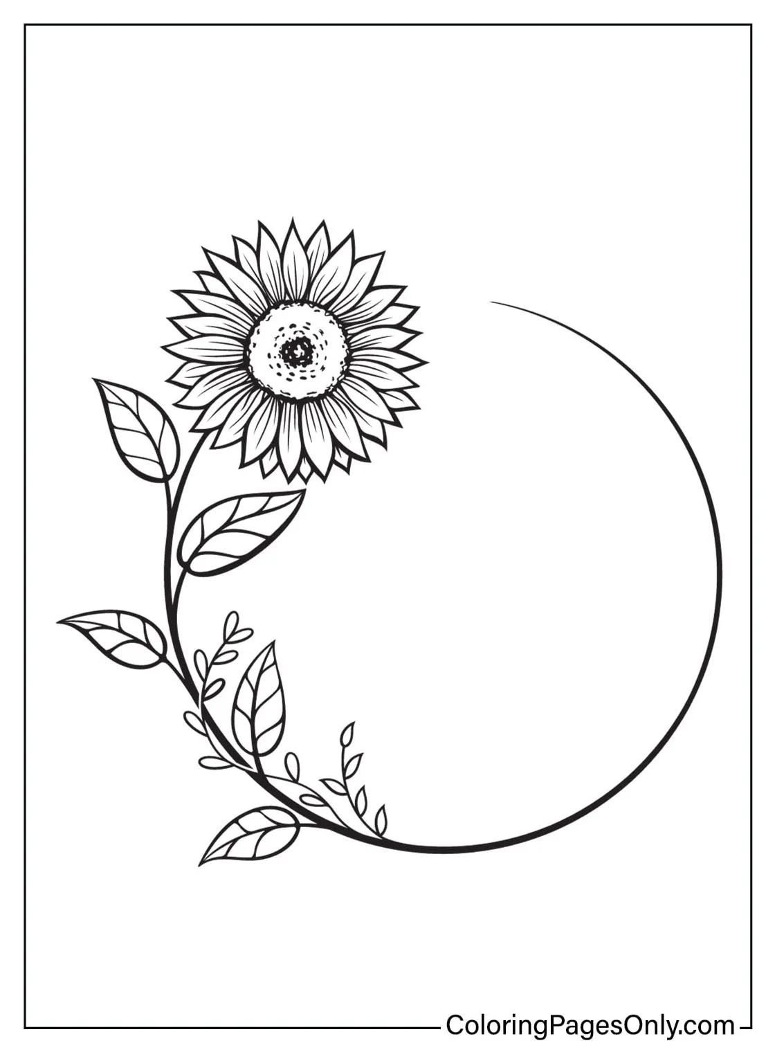 Coloring Page Sunflower Printable - Free Printable Coloring Pages