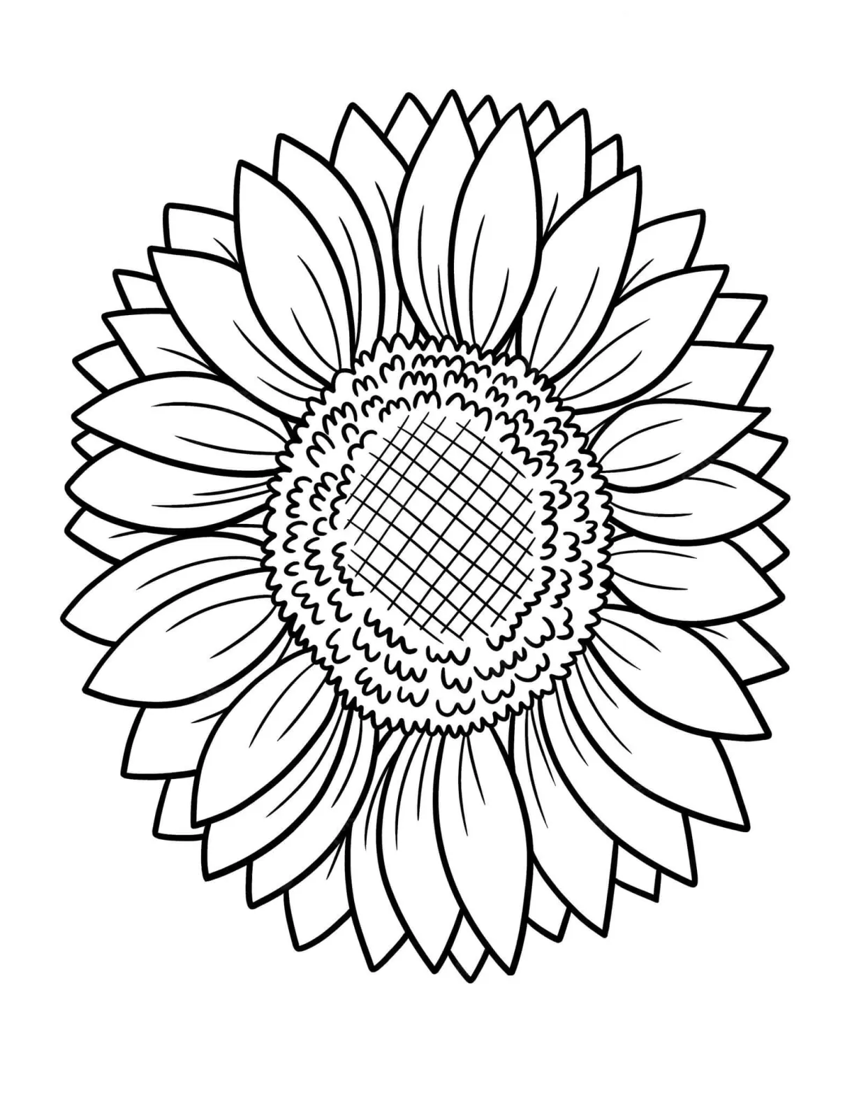 Normal Sunflower coloring page - Download, Print or Color Online for Free
