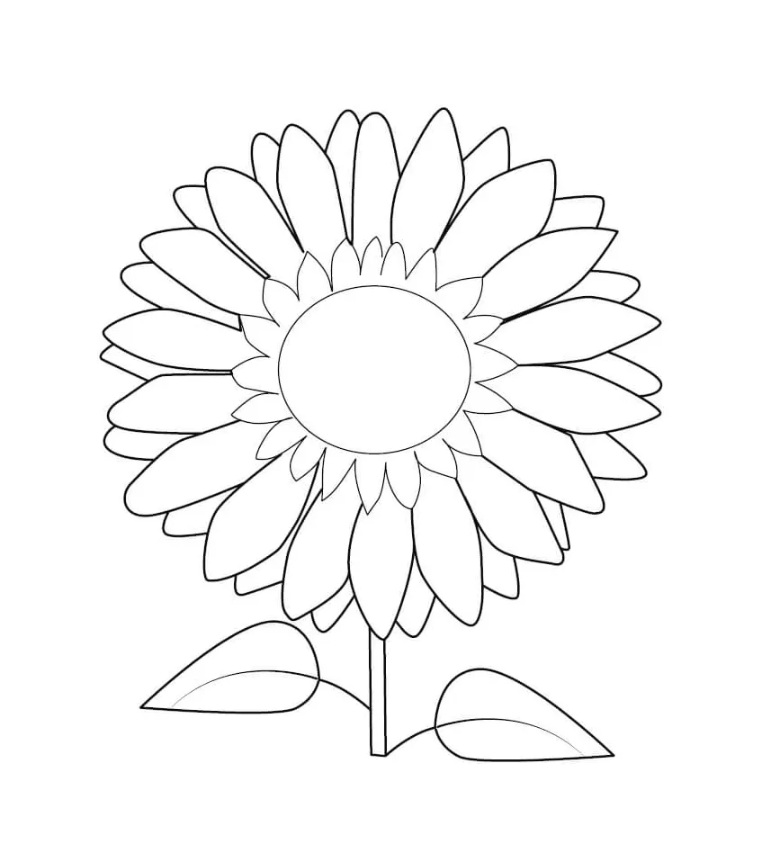 Beautiful Sunflower coloring page - Download, Print or Color Online for