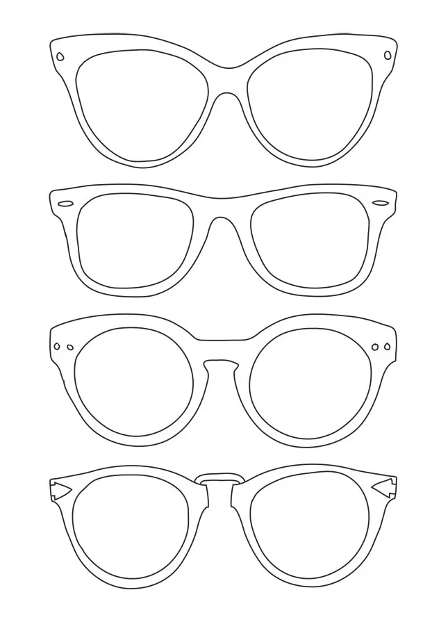 Sunglasses coloring page at getcolorings free printable colorings