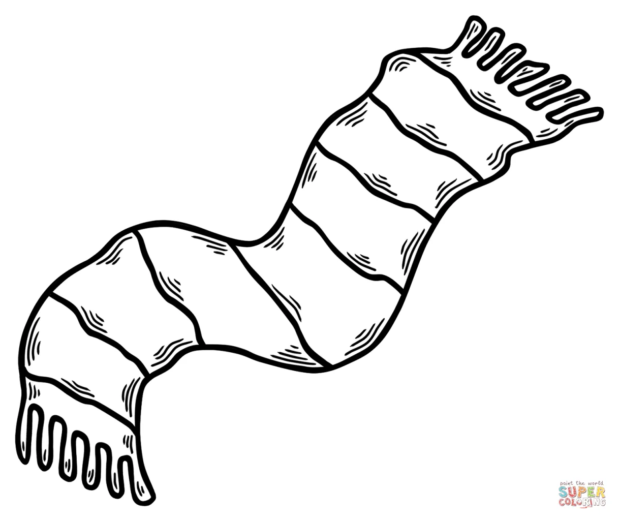Scarf coloring page free printable coloring pages