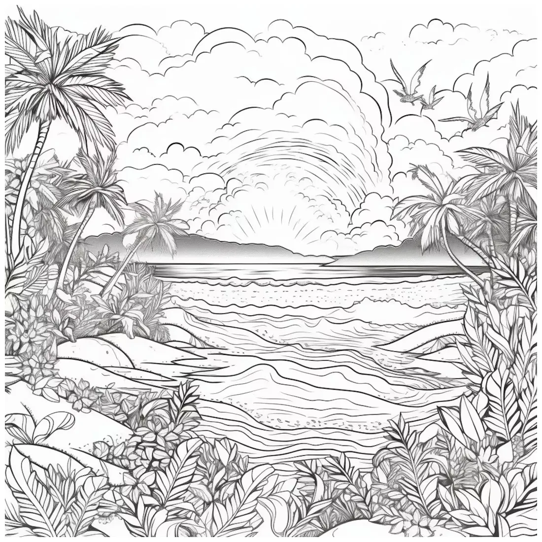 Sunrise emoji coloring page download, print or color online for free
