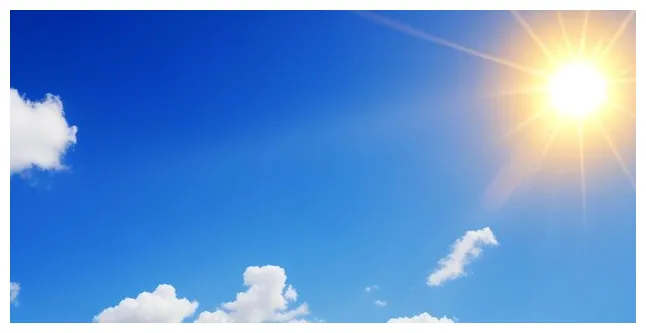 Premium ai view of a clear sky with beautiful sun