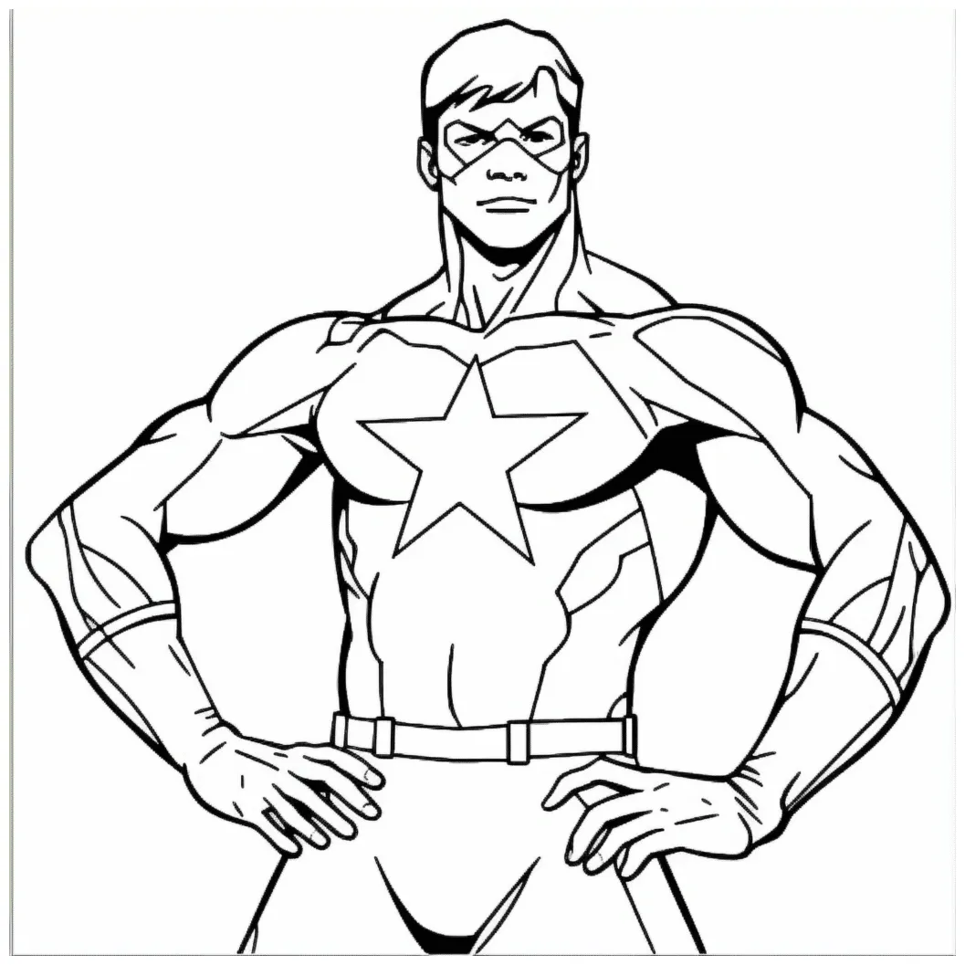 Superhero coloring page