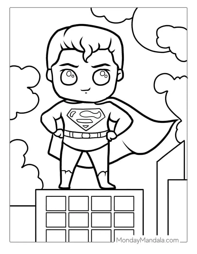 Superhero cape coloring page