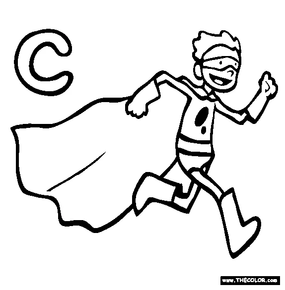 Superhero cape coloring page sketch coloring page