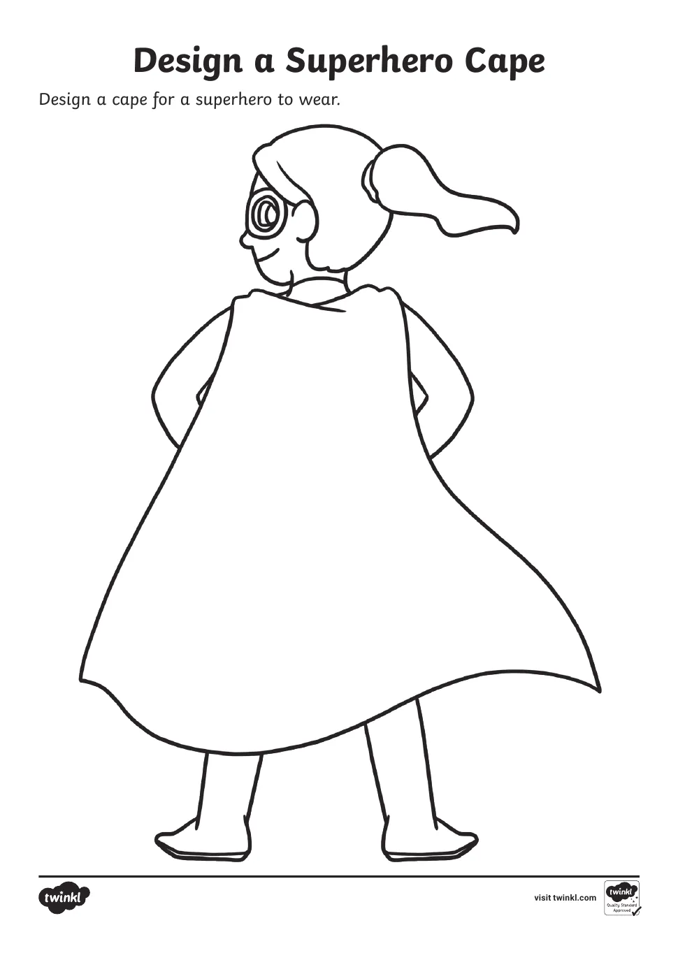 Superhero cape coloring pages download printable pdf templateroller printable coloring page