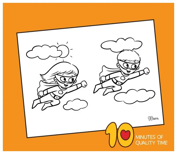 Flying Superhero Coloring Page | Superhero coloring pages, Superhero