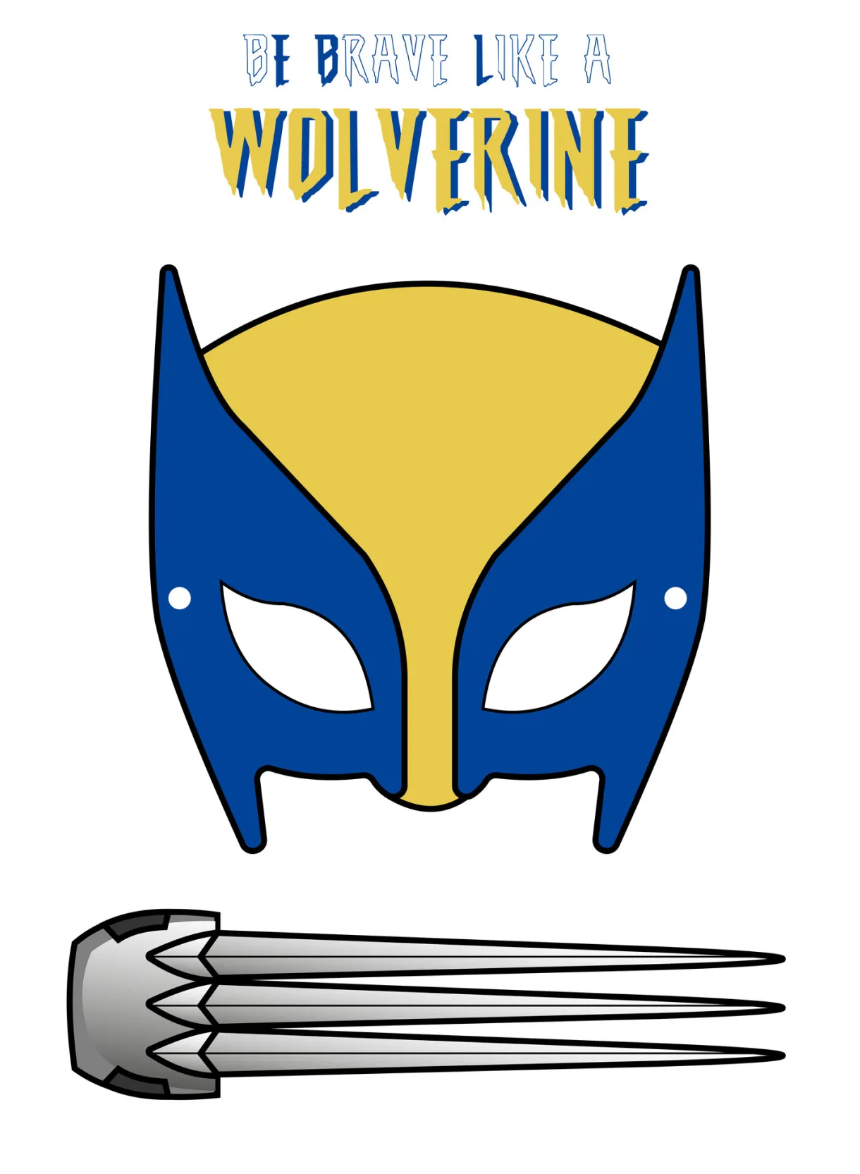 Superhero mask coloring page