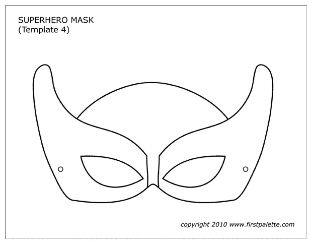 Superhero Mask Coloring Page